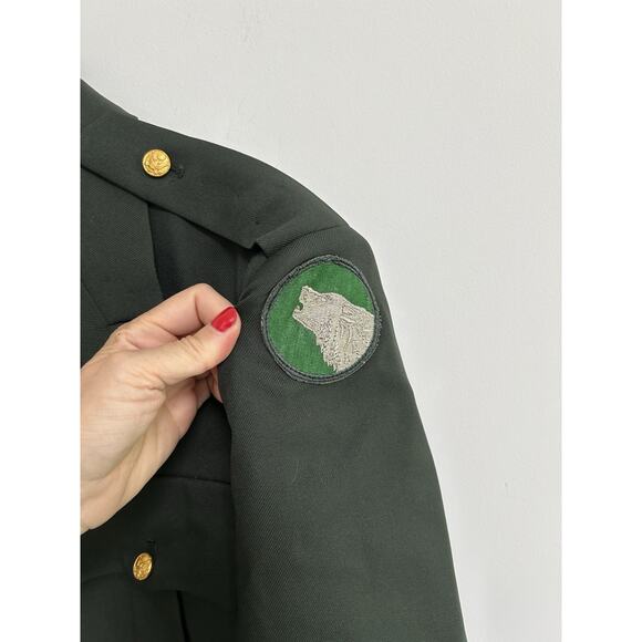 US Military Patriot Uniform Green Jacket Blazer Weintraub Bros 420R 104 Infantry - Picture 5 of 12